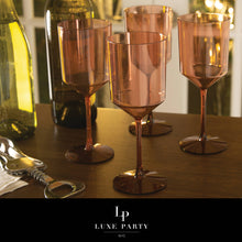 Luxe Party - Upscale Rose Plastic Wine Cups | 4 Cups