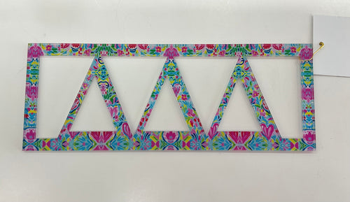 Delta Delta Delta - Sorority Wall Sign: Preppy Hearts / Small / Delta Delta Delta