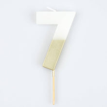 Meri Meri - Gold Dipped Number Candles 0-9: 9
