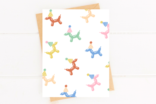 Five Dot Post - Cute Dog Birthday Party Card for Pet Party Dog Parent Card