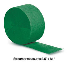 Bulk Party Decor - Bulk Emerald Green Crepe Streamer 81 ft (12 per Case)