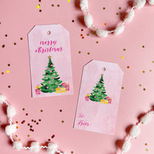 Gert & Co - Pink Christmas Tree Holiday Gift Tags, Set of 8