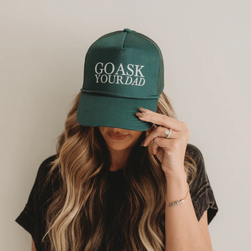 Hey Jude Graphic Tees - Go Ask Your Dad Trucker Hat: Green