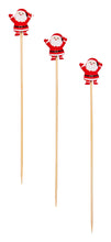 Sophistiplate - Holiday Santa Cocktail Party Pick Toothpick 30 Wack Wood 6"