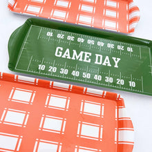 Sprinkles & Confetti Party Supplies - Orange Plaid Gingham Melamine Serving Tray – Perfect for Parties & Snacks