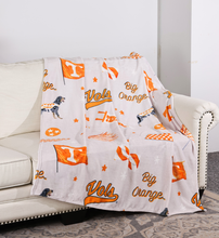 Gracefully Made Art - Tennessee Flannel Fleece Blanket, Collegiate