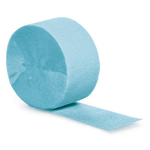 Bulk Party Decor - Pastel Blue Crepe Streamer 81 ft, 1/Pkg