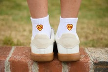 Sorority Heart Back Quarter Socks - Alpha Omicron Pi