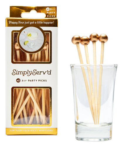 Party Pick Fancy Bamboo Toothpick Small 3.5