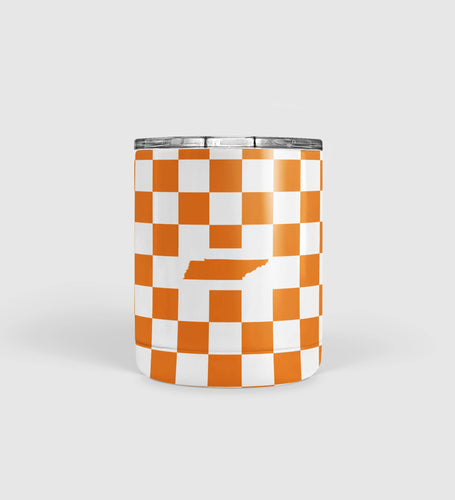Barrel Down South - Checkerboard Tennessee Shape Tumbler