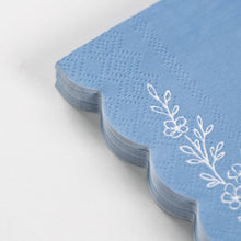 Gatherings by Curated Paperie - Floral Elegance Blue Beverage Napkins