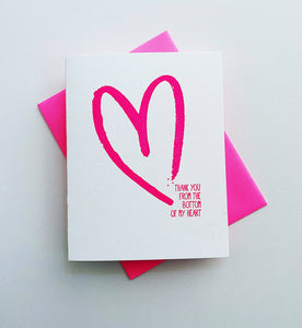 Richie Designs - Thank You From The Bottom Of My Heart greeting card