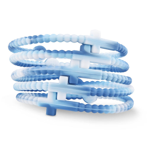 Ryan & Rose - Jesus Bracelets (silicone cross bracelets): Poolside (5 pack) / Large