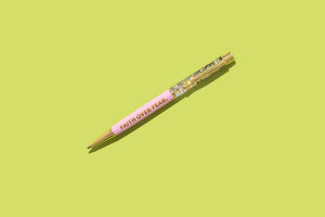 Taylor Elliott Designs - *ON SALE* Pen - "Faith Over Fear" - Pink w/ Pearl Confetti