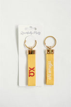Gracefully Made Art - Chi Omega Embroidered Keychain, Sorority