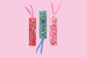 Taylor Elliott Designs - *ON SALE* Bookmark - Blue + Green Confetti