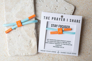 The Prayer I Share - STAY FOCUSED Cord Bracelet | Christian Athletes