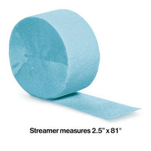 Bulk Party Decor - Pastel Blue Crepe Streamer 81 ft, 1/Pkg