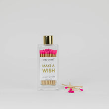 Chez Gagné - Make A Wish - Birthday Glass Bottle Safety Matches - Bright Pink
