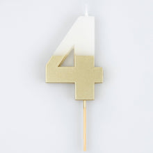 Meri Meri - Gold Dipped Number Candles 0-9: 9