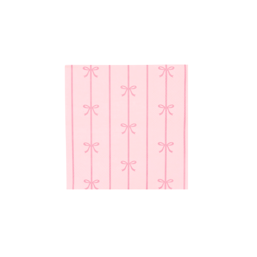 PETAL PINK SIGNATURE BOW SMALL NAPKINS