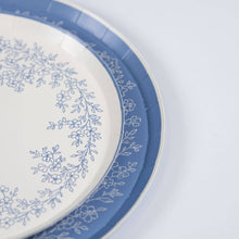 Gatherings by Curated Paperie - Floral Elegance Blue Dessert Plates