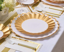 Sophistiplate - Dinner Plate Gold & White/8 pkg