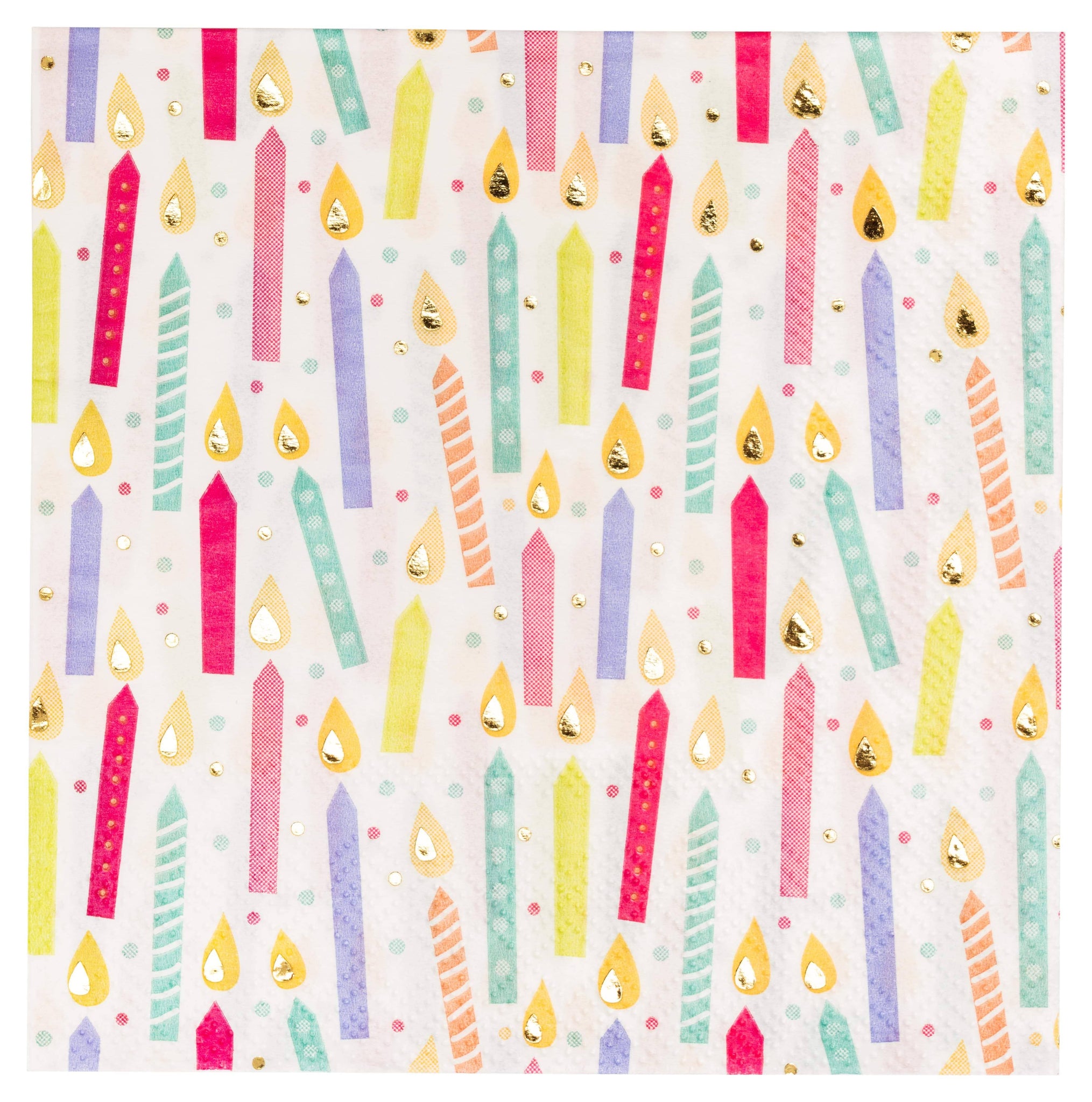 Sophistiplate Birthday Candles Cocktail Napkins