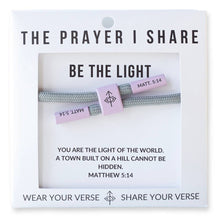 The Prayer I Share - BE THE LIGHT Bracelet, Christian Cord Bracelet