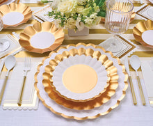 Sophistiplate - Salad Plate Gold & White/8 pkg