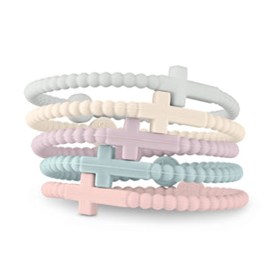 Ryan & Rose - Jesus Bracelets (silicone cross bracelets): Confetti (5 pack) / Small