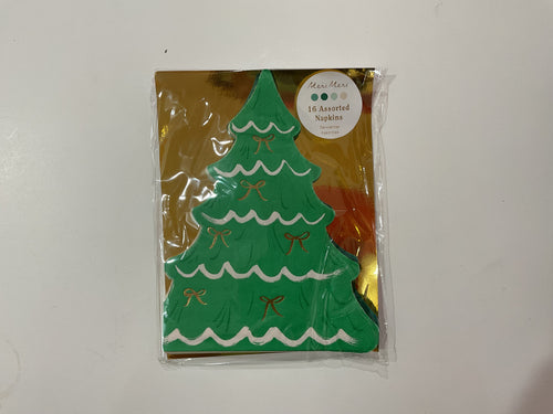 Meri Meri Christmas tree with bows napkins