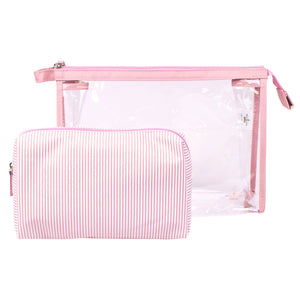 The Royal Standard - Mia Cosmetic Set   Pink   12x8.25x3.5   Set of 2