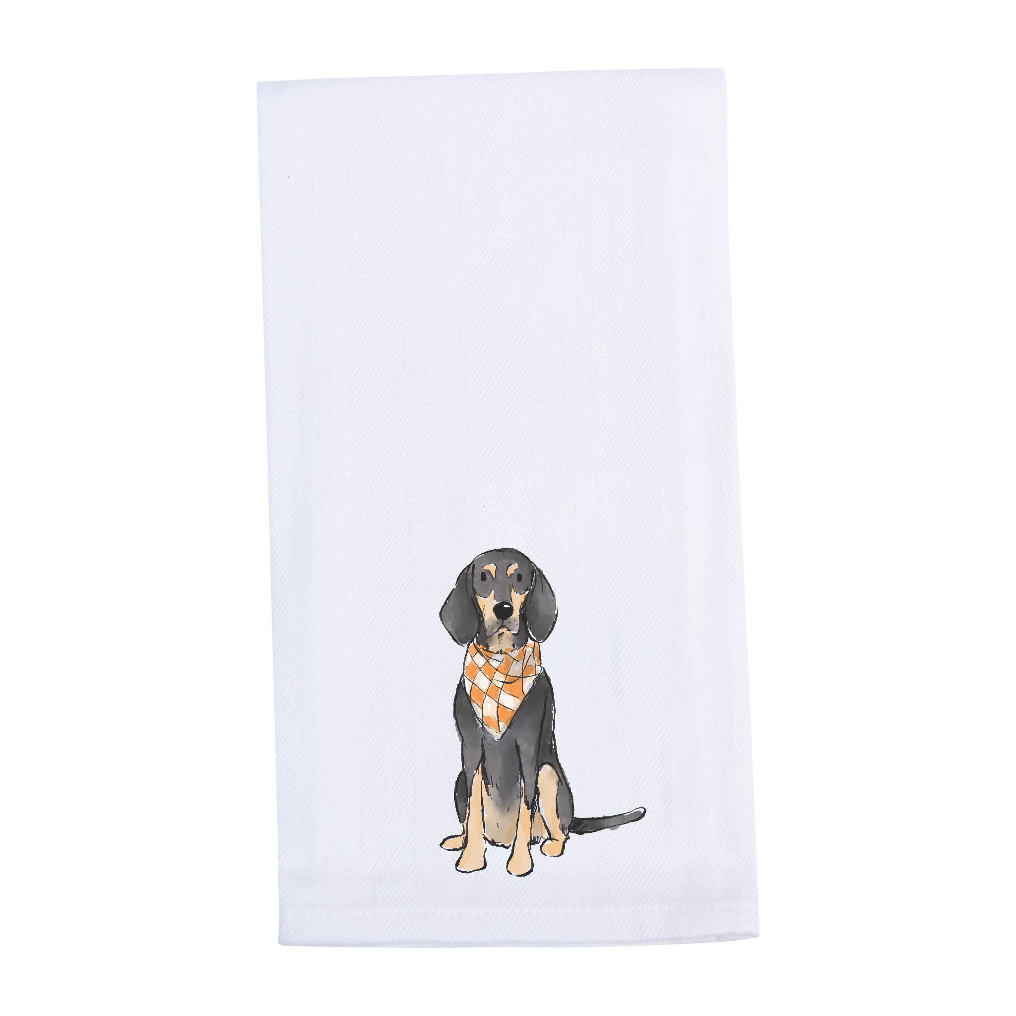 Sitting Bluetick Coonhound Tennessee Tea Towel