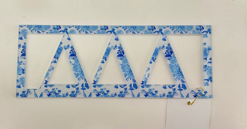 Delta Delta Delta - Sorority Wall Sign: Blue Chinoiserie / Small / Delta Delta Delta