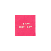 Bonjour Fête - HAUTE PINK HAPPY BIRTHDAY COCKTAIL NAPKINS