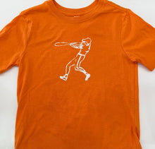 Baseball Player on Orange Short Sleeve