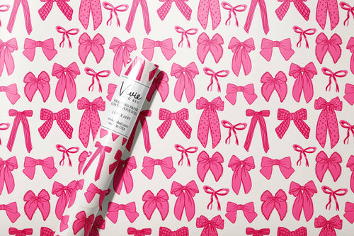Pink and Red Bows Wrapping Paper Roll