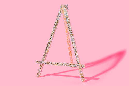 Taylor Elliott Designs - *ON SALE* Acrylic Easel - Medium - Pearl Confetti