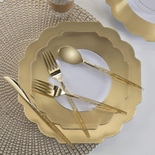 Luxe Party - Scalloped Gold Plastic Plates | 10 Pack: 8" Appetizer Plates
