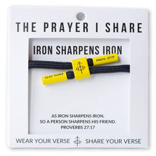 The Prayer I Share - IRON SHARPENS IRON Bracelet, Christian Cord Bracelet