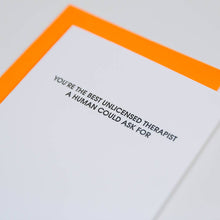 Chez Gagné - You're The Best Unlicensed Therapist A Human Could Ask For - Funny Friendship Card