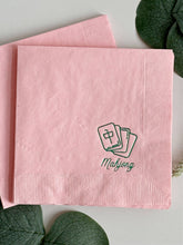 EnFete, LLC - Blush Pink Mahjong Tile Cocktail Napkins | Set of 16