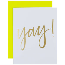 Chez Gagné - Yay! - Congrats | Friendship | Wedding - Gold Foil Card