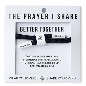 The Prayer I Share - BETTER TOGETHER Bracelet, Christian Cord Bracelet