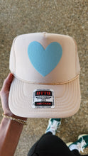 La Fête Goods - Happy Heart Trucker Hat: Olive + pink