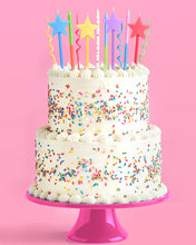 xo, Fetti - Fun Novelty Birthday Candles | 14 pc glitter star set