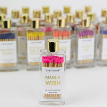 Chez Gagné - Make A Wish - Birthday Glass Bottle Safety Matches - Bright Pink