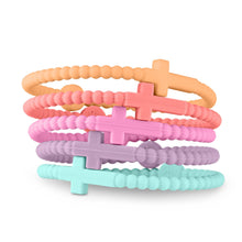 Ryan & Rose - Jesus Bracelets (silicone cross bracelets): Confetti (5 pack) / Small