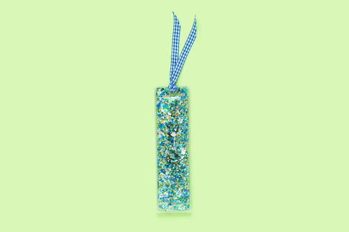 Taylor Elliott Designs - *ON SALE* Bookmark - Blue + Green Confetti